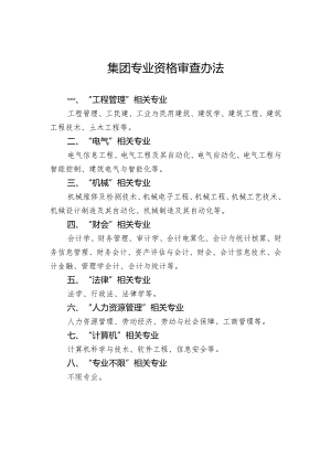 集团专业资格审查办法.docx