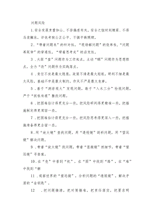 问题风险类排比句40例.docx