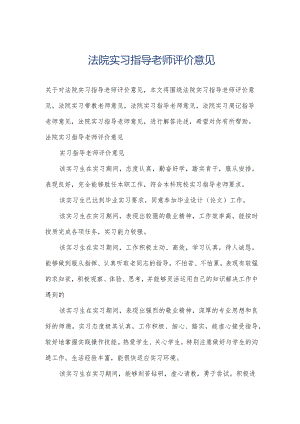 法院实习指导老师评价意见.docx