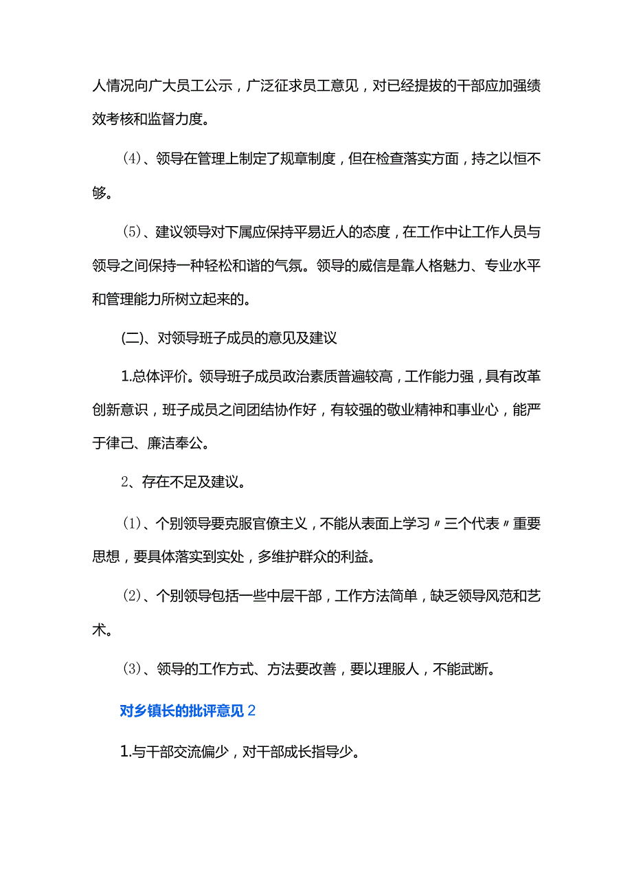 对乡镇长的批评意见六篇.docx_第2页