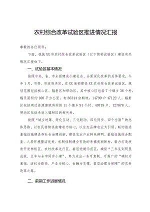 综合改革试验区推进情况汇报.docx