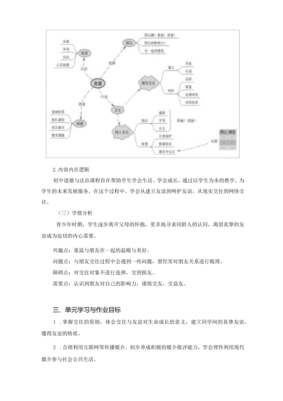 统编七上道德与法治《友谊的天空》单元作业设计(23页).docx_第2页