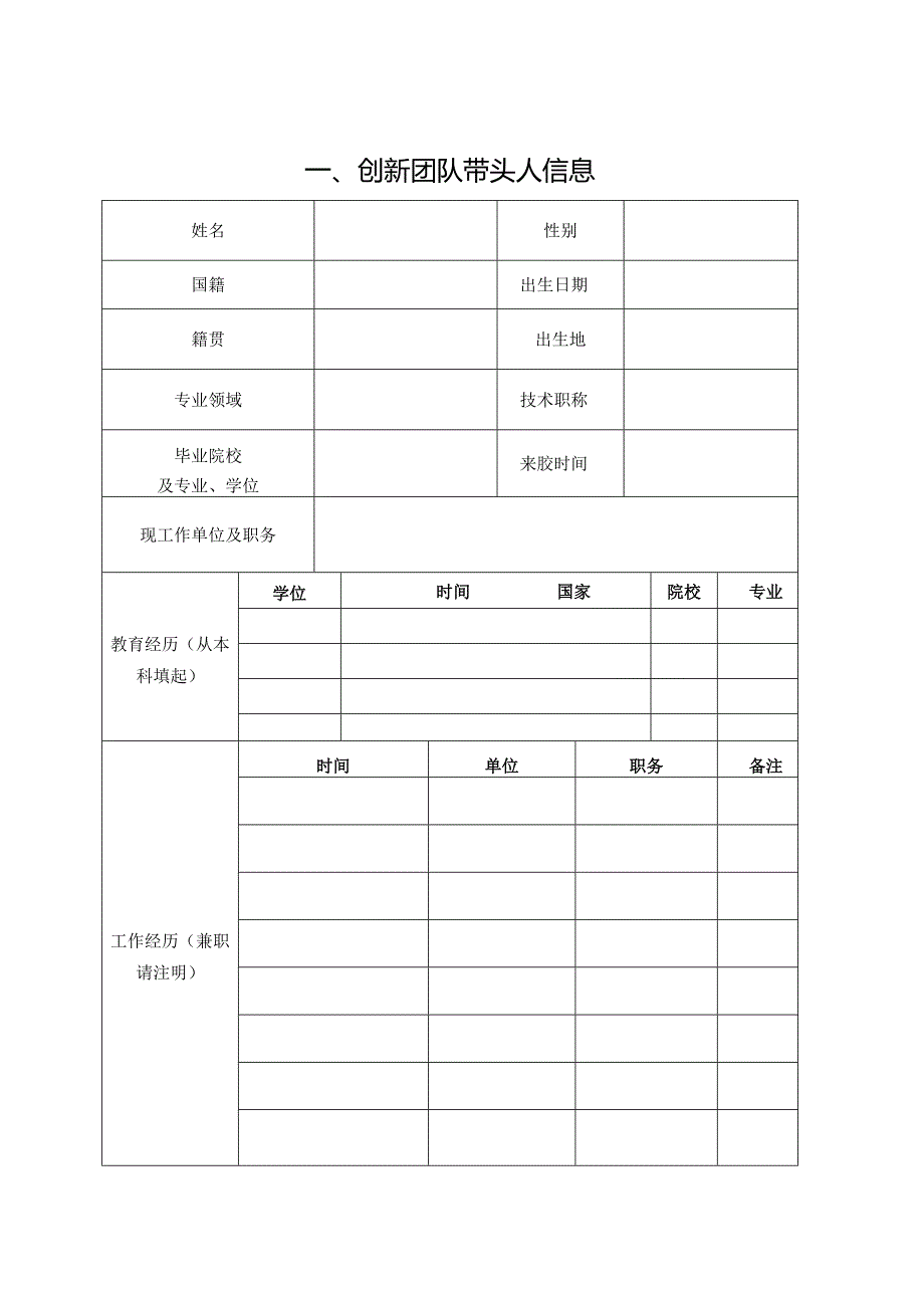 胶州市优秀创新创业团队表格.docx_第2页