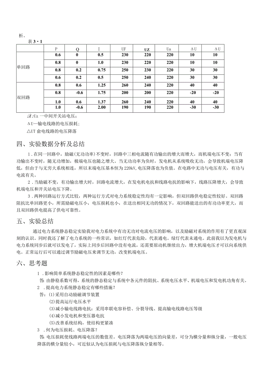 电力系统静态稳定实验-王洋-1h.docx_第3页