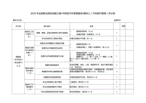 职业院校技能大赛模块三汽车配件管理评分表.docx