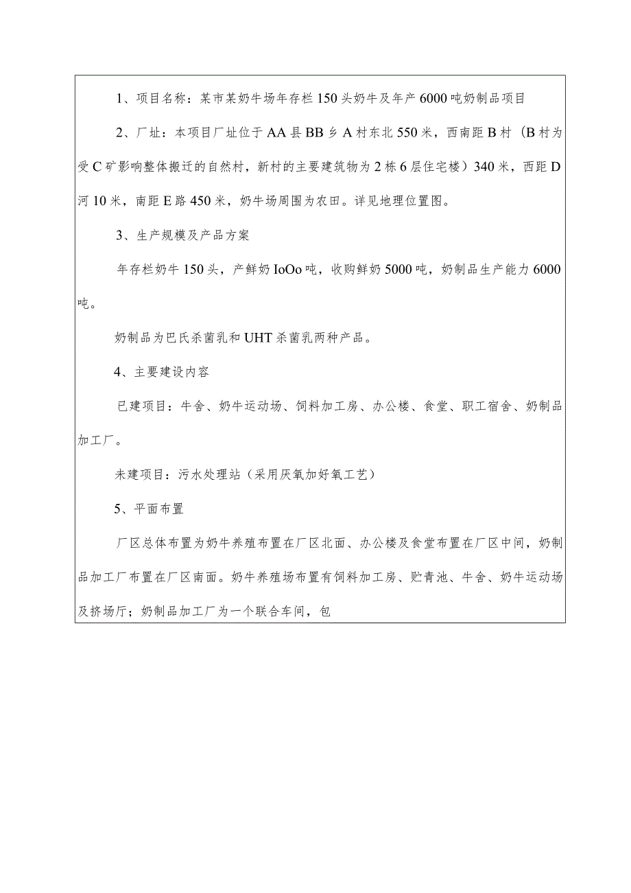 某奶牛场年存栏150头奶牛及年产6000吨奶制品项目环境影响报告表.docx_第2页