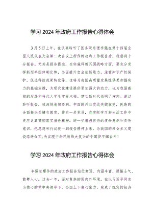 2024年政府工作报告的心得体会二十篇.docx