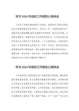 学习2024年两会《政府工作报告》心得感悟二十篇.docx