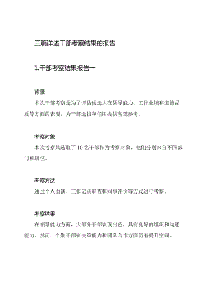 三篇详述干部考察结果的报告.docx