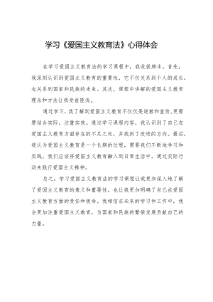 《爱国主义教育法》学习心得体会12篇.docx