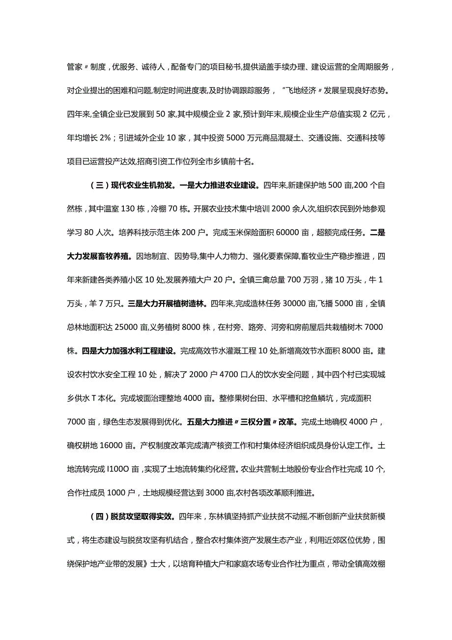 乡镇政府工作报告总结.docx_第2页