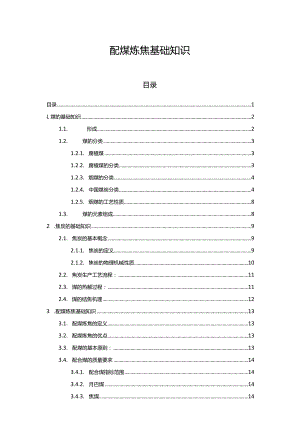 配煤炼焦基础知识.docx