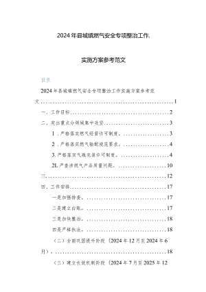 2024年县城镇燃气安全专项整治工作实施方案参考范文.docx