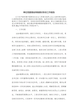 单位党委落实网络意识形态工作报告.docx