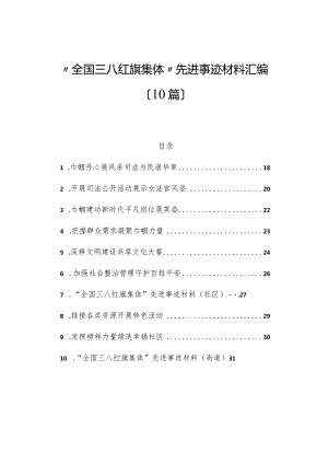 （10篇）“全国三八红旗集体”先进事迹材料汇编.docx