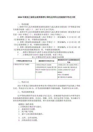 71-2计算机应用专业技能操作考试大纲.docx