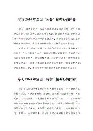 学习2024年“两会”精神心得体会样本合集30篇.docx