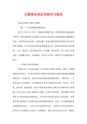 沂蒙革命老区考察学习报告.docx