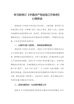 学习贯彻新修订《中国共产党巡视工作条例》的心得体会(五篇).docx