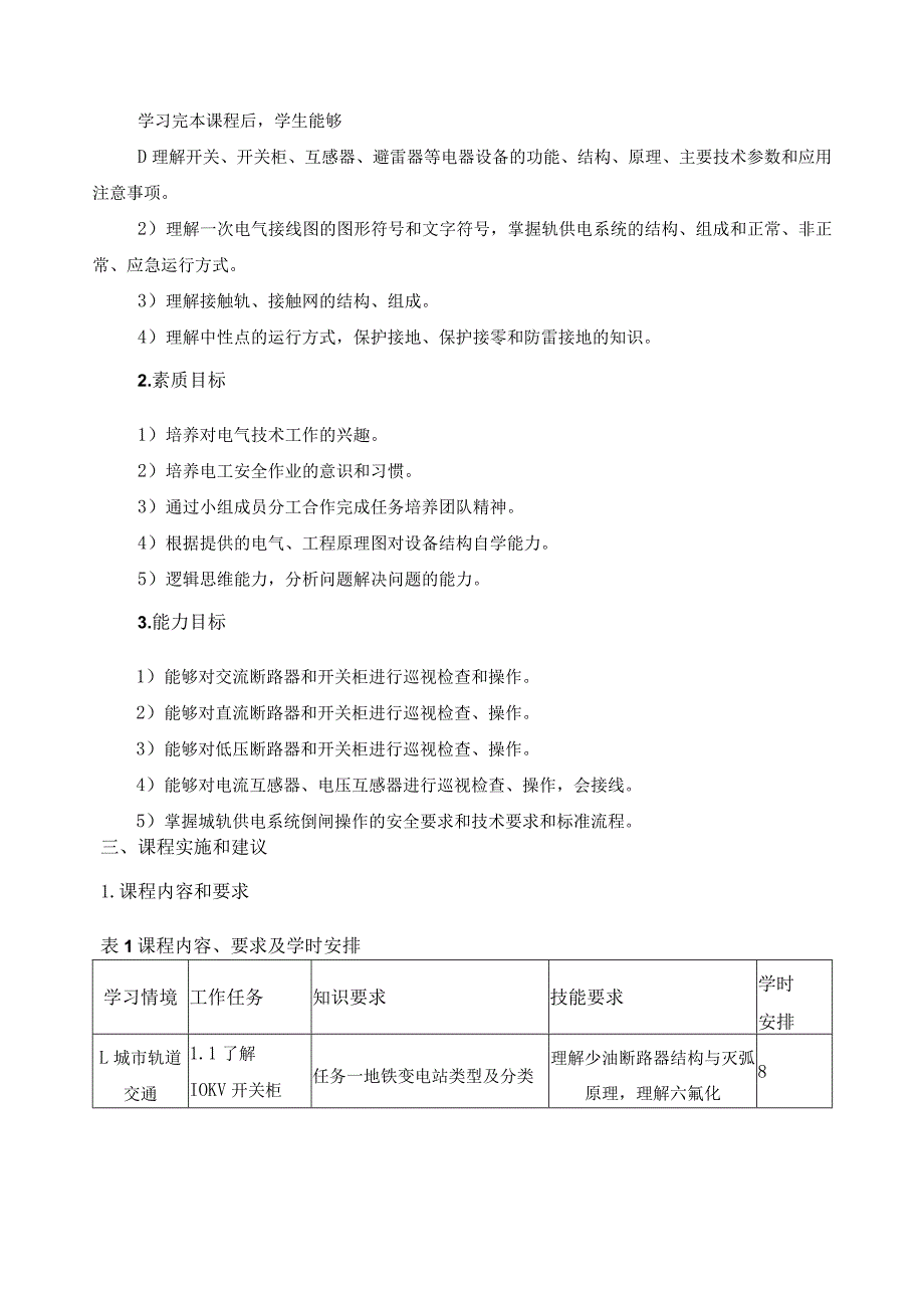 《高低压电气设备》课程标准.docx_第2页