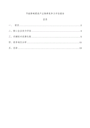 节能降碳提效产业集群竞争力评估报告.docx