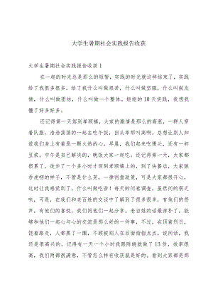 大学生暑期社会实践报告收获.docx