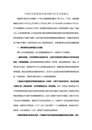 当前青年群体就业难问题分析及对策建议.docx