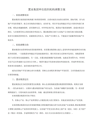 置业集团单位组织机构调整方案.docx