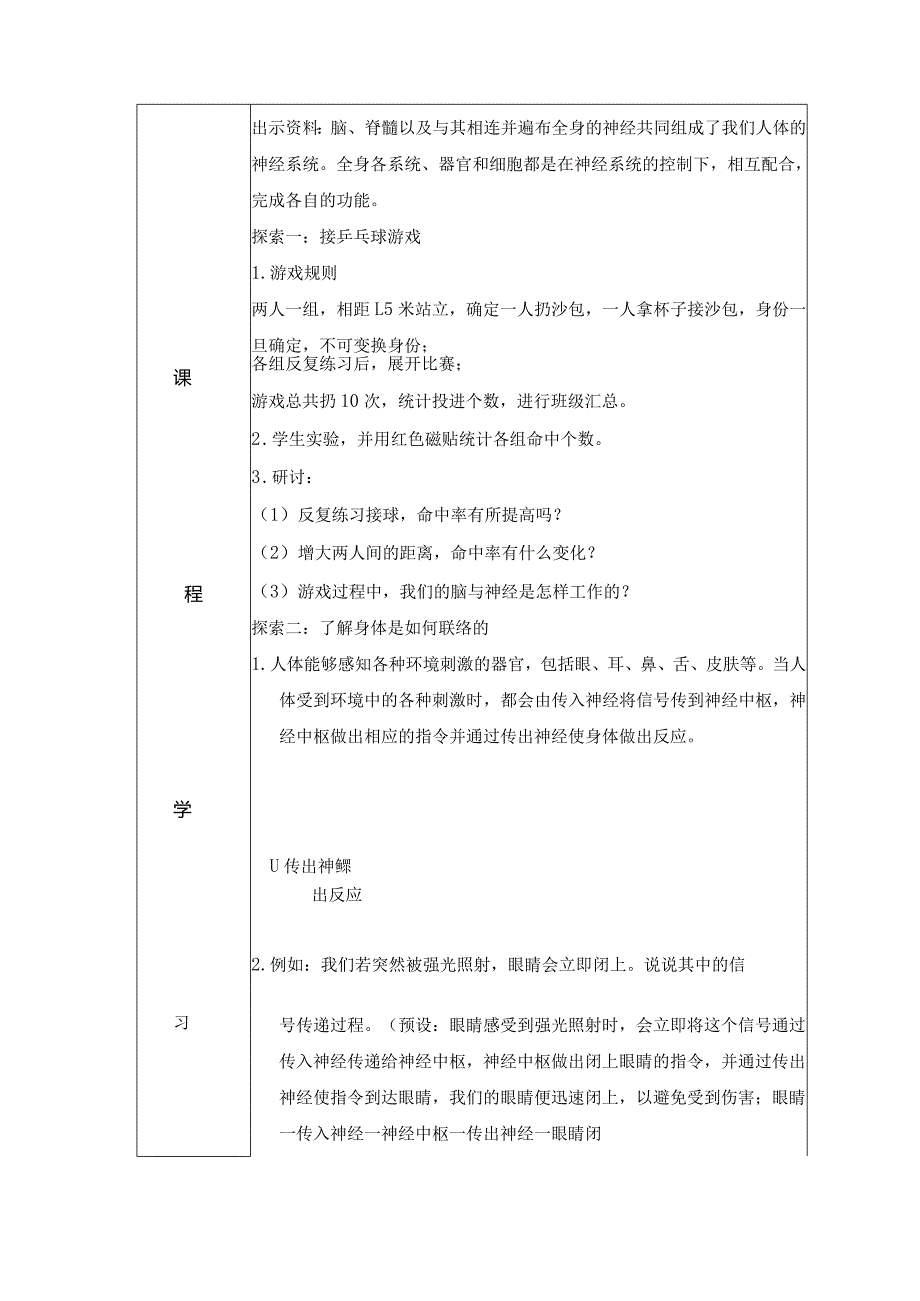 4-5 身体的“联络员”（教案）教科版科学五年级上册.docx_第2页