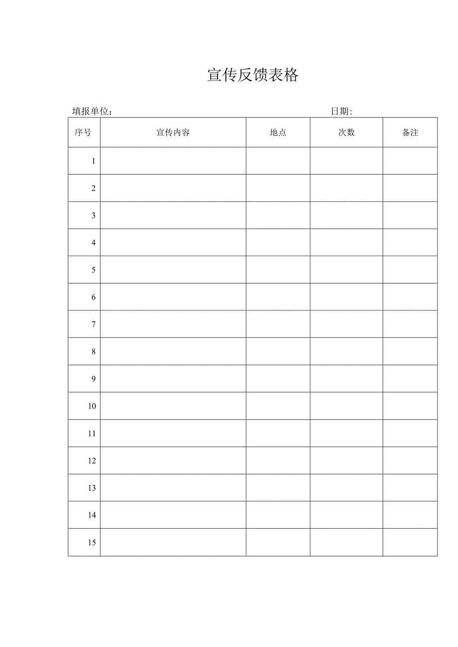 宣传反馈表格.docx_第1页