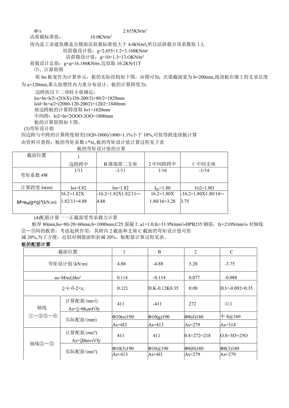 钢筋混凝土单向板肋梁楼盖课程设计.docx_第2页