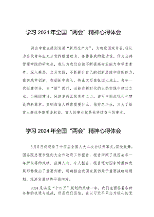 2024年两会精神的心得体会二十篇.docx