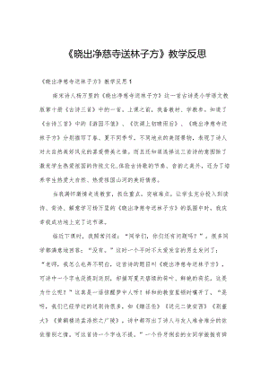 《晓出净慈寺送林子方》教学反思.docx