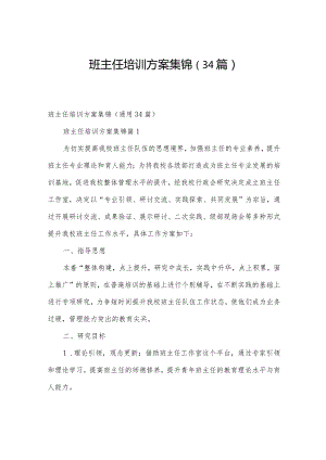 班主任培训方案集锦（34篇）.docx