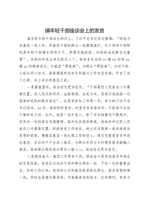 在镇2024年年轻干部座谈会上的发言.docx