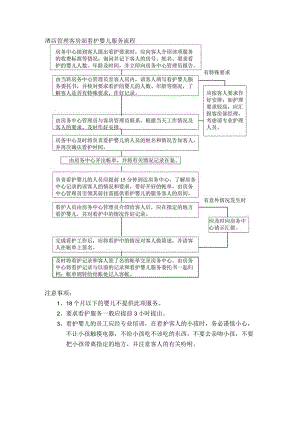 酒店管理客房部看护婴儿服务流程.docx