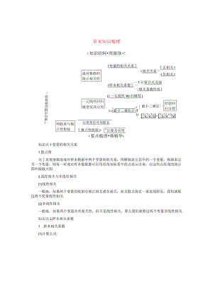 2023-2024学年人教A版选择性必修第三册 第8章成对数据的统计分析章末知识梳理 学案.docx