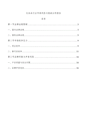 化妆品行业市场风险与挑战分析报告.docx