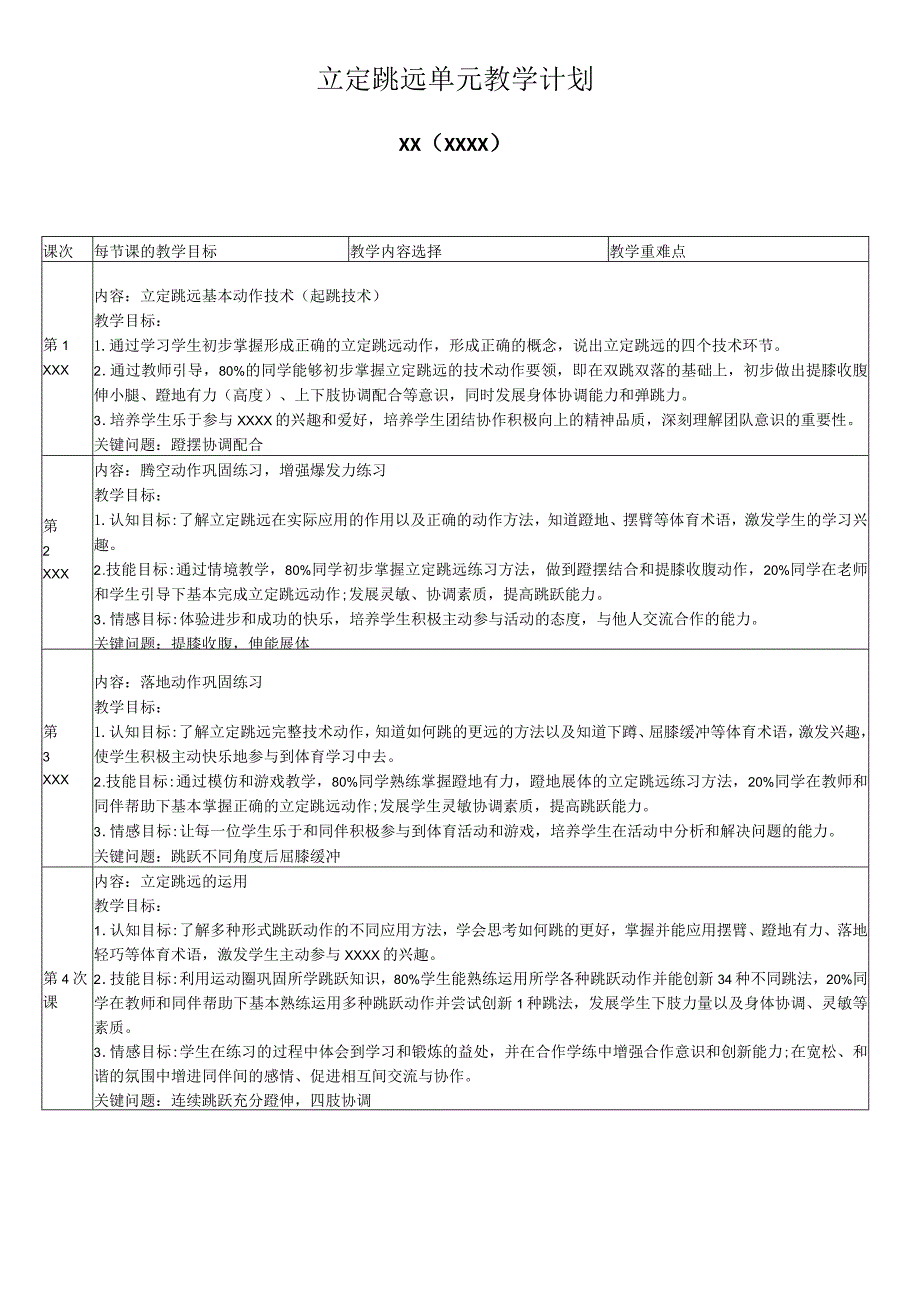 x单元计划立定跳远公开课教案教学设计课件资料.docx_第1页