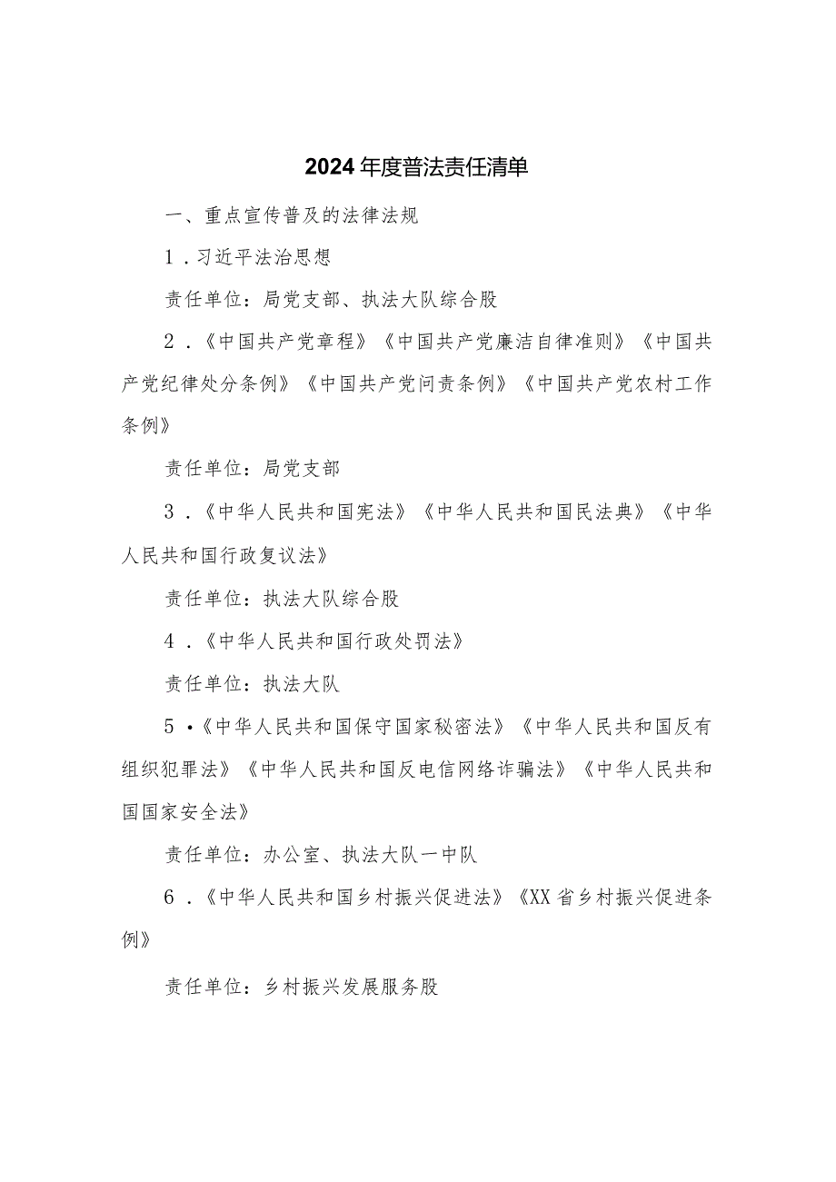 XX县农业农村局2024年度普法责任清单.docx_第3页