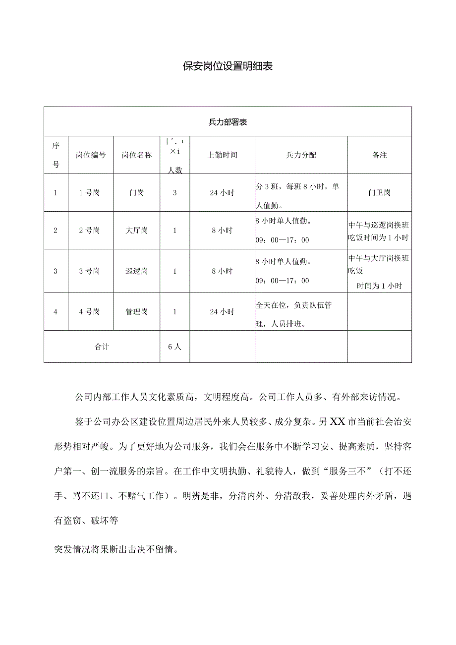 XX电力设备有限公司办公区域保安服务方案（2024）.docx_第3页