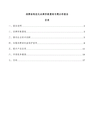 消费结构优化品牌形象塑造专题分析报告.docx