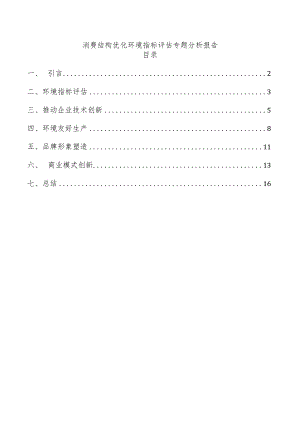 消费结构优化环境指标评估专题分析报告.docx