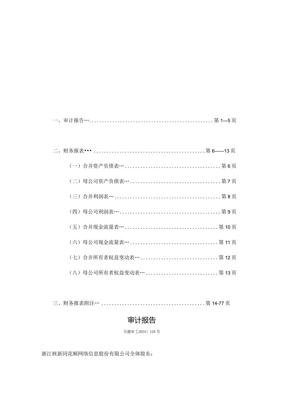 同花顺：2023年年度审计报告.docx_第1页