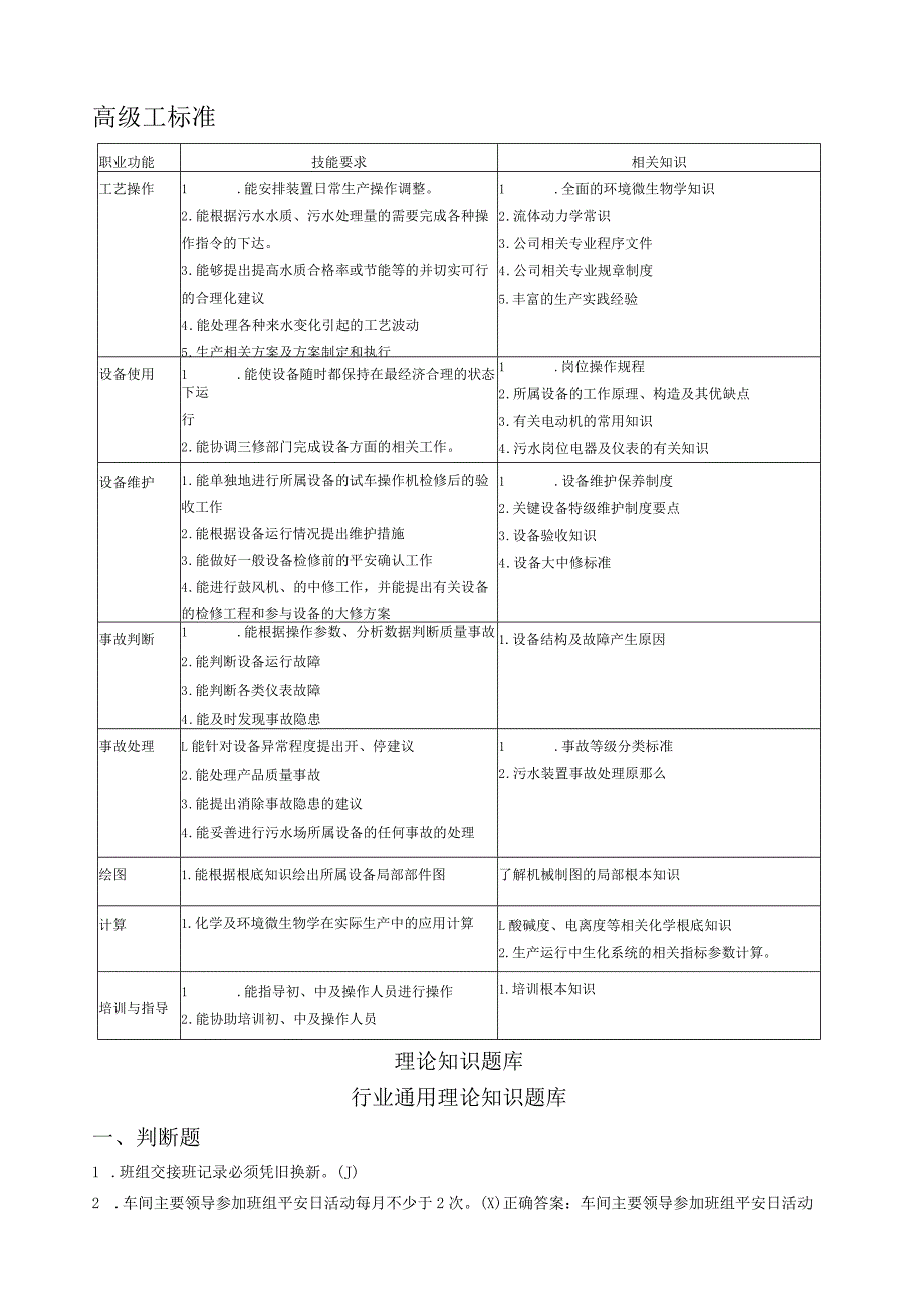 污水处理工试题库(高级工).docx_第1页