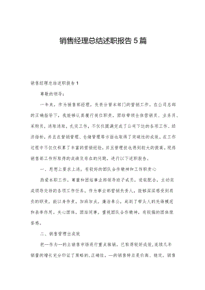 销售经理总结述职报告5篇.docx