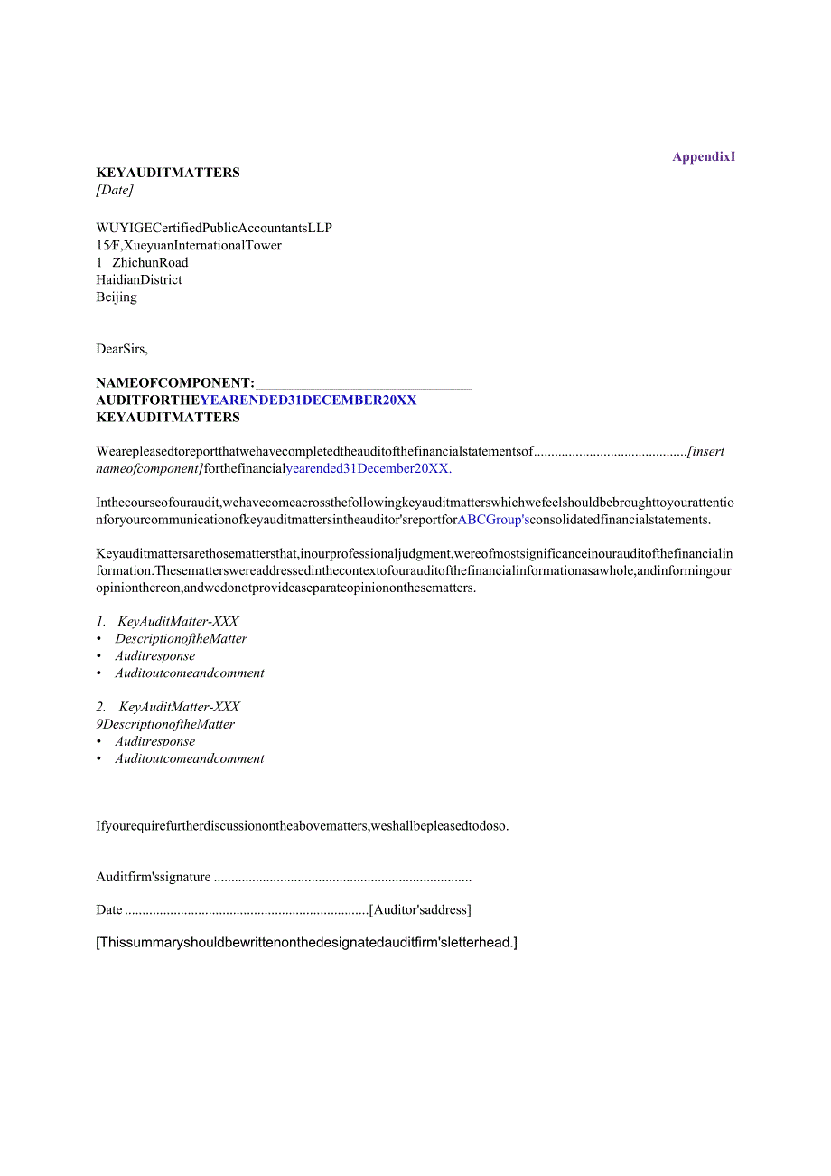 Appendix I_Key Audit Matters.docx_第1页