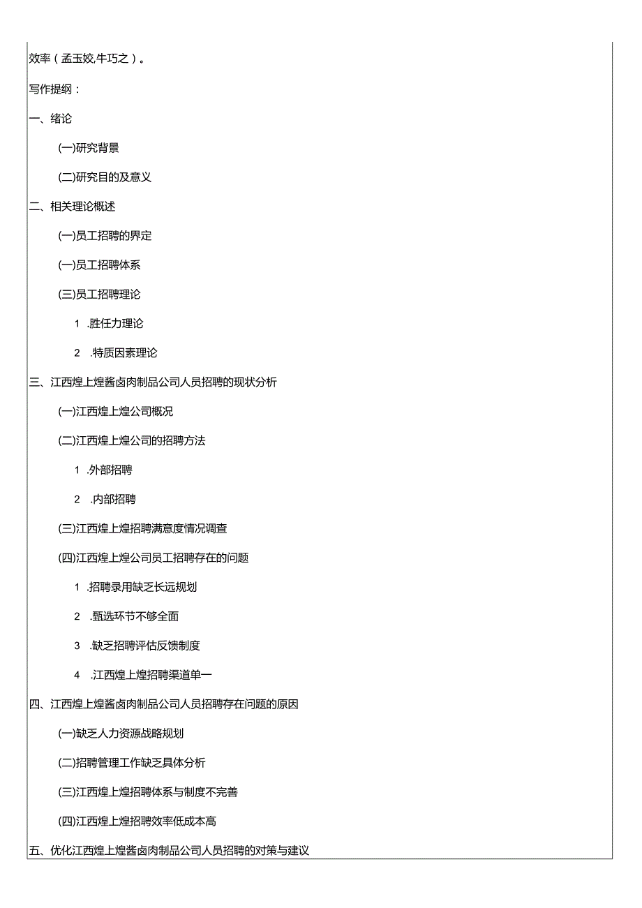 【《煌上煌食品人员招聘管理问题和建议》文献综述开题报告】.docx_第3页