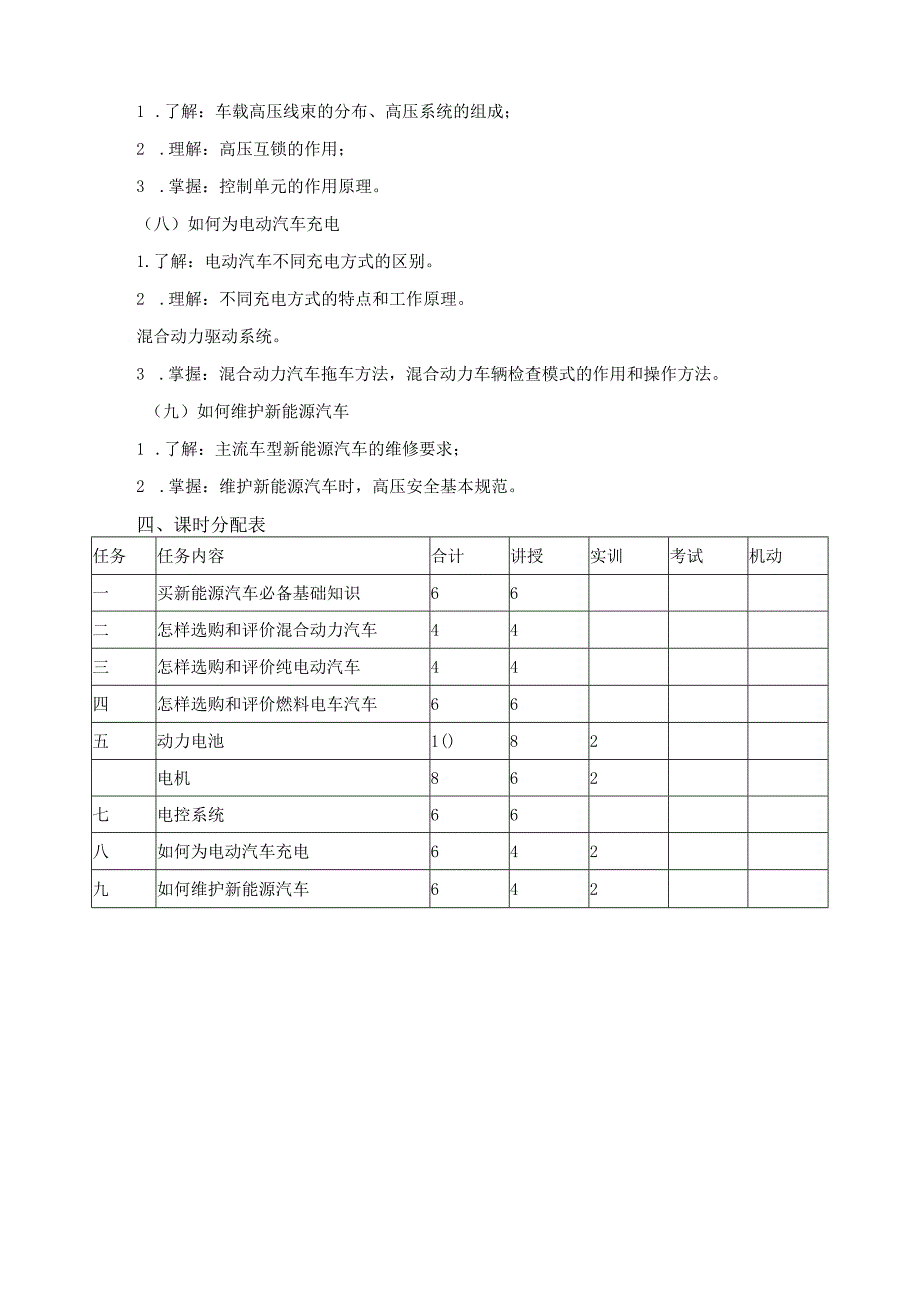 《新能源汽车概述》课程教学大纲.docx_第3页