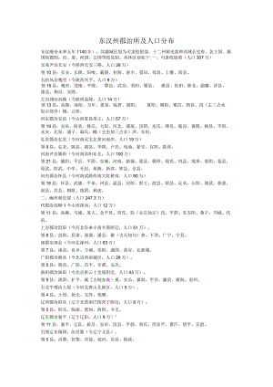 东汉州郡治所与人口分布.docx